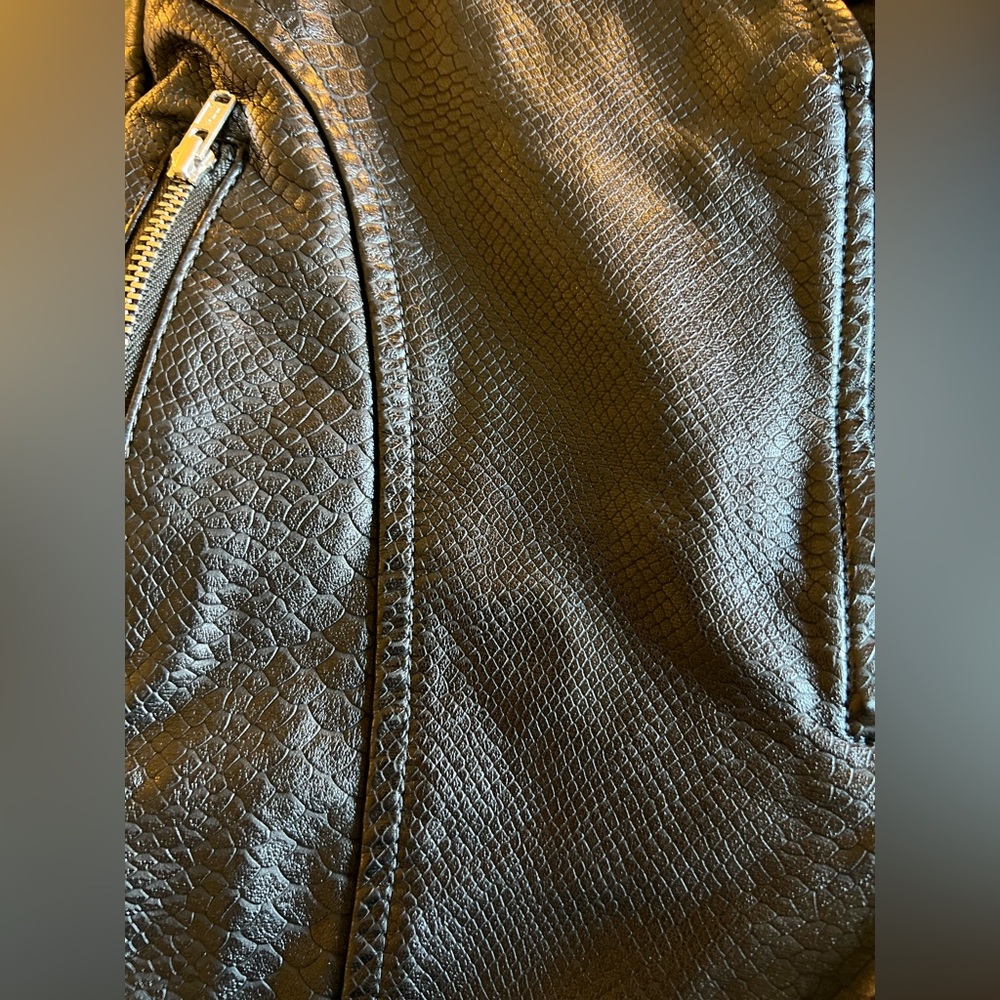 UO Urban Outfitters Alexa Faux Leather Moto Pants Size 6 - Picture 5 of 15